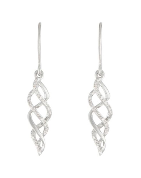 Boucles d'oreilles June Diamants 0.10 ct Or Blanc