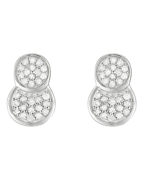 Delicate Duo Ohrringe Weißgold Diamanten 0,12 ct