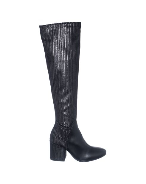 Cuissardes Carlota noires - Talons 8 cm