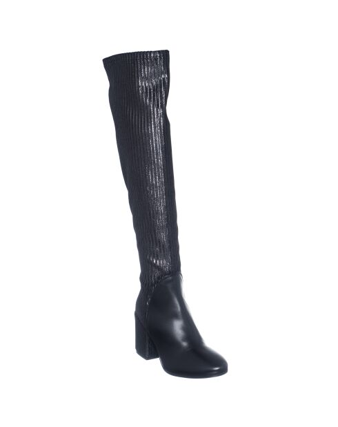 Cuissardes Carlota noires - Talons 8 cm