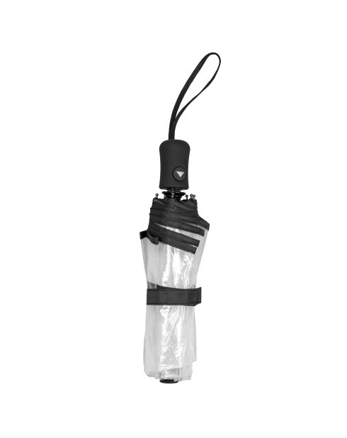 transparenter/schwarzer automatisch zusammenklappbarer Regenschirm