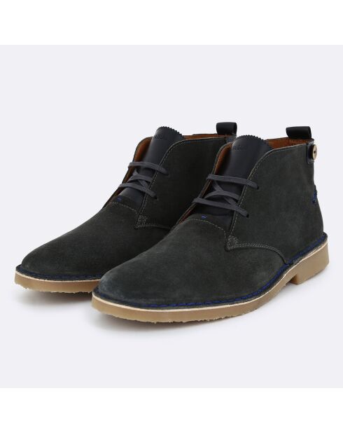 Boots en Velours de Cuir Lebanon grises