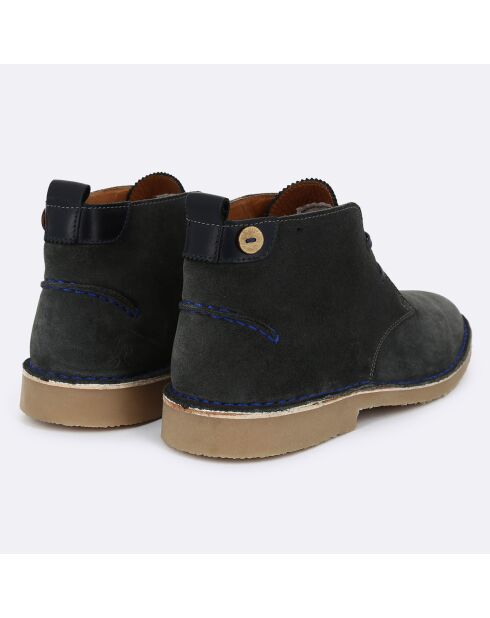 Boots en Velours de Cuir Lebanon grises