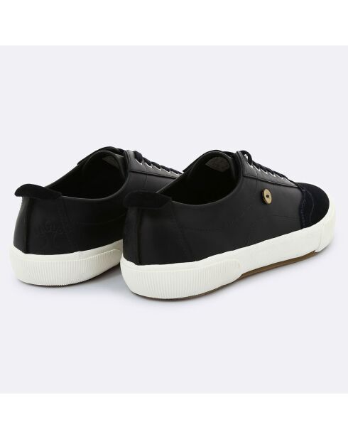 Baskets en Cuir & Velours de Cuir Meranti noir graphite