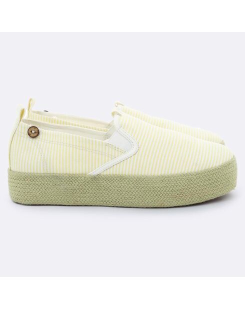 Slip-on à plateforme Lebanon rayées jaunes