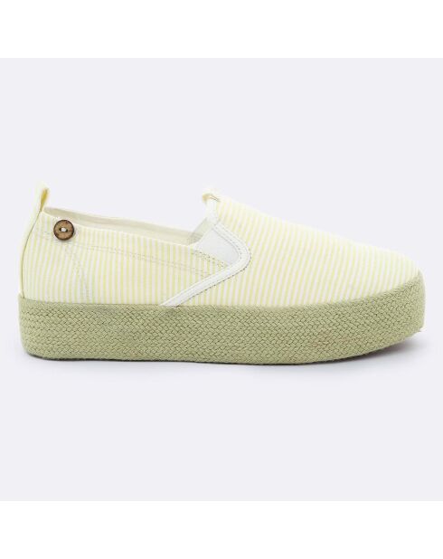Slip-on à plateforme Lebanon rayées jaunes