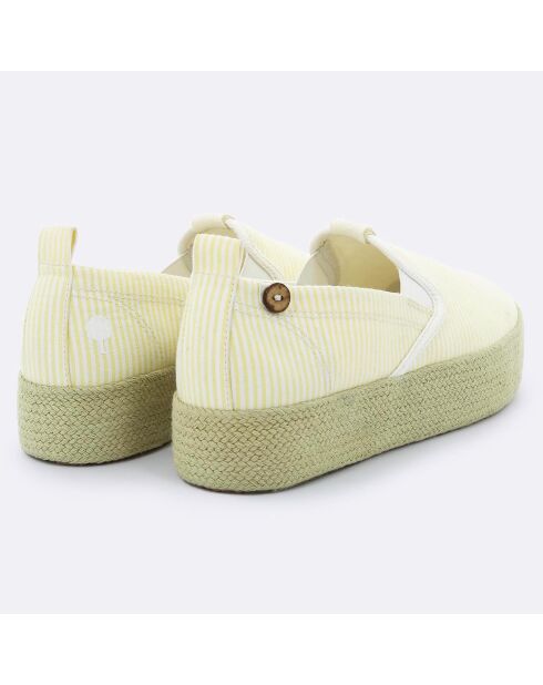 Slip-on à plateforme Lebanon rayées jaunes