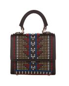 Mini Sac en Cuir clous multicolore - 16x14.5x7 cm