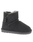 Boots en Velours de Cuir fourrées Laine Hubbard grises