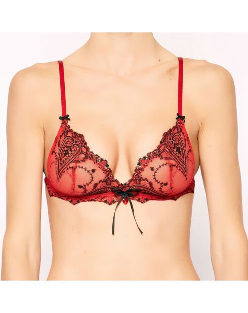 Soutien-gorge soft Triangle sans armatures Apprivoise-moi rouge