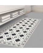 Tapis vinyle Isis gris/noir - 200x266 cm