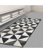 Tapis vinyle Omar noir/gris - 66x100 cm