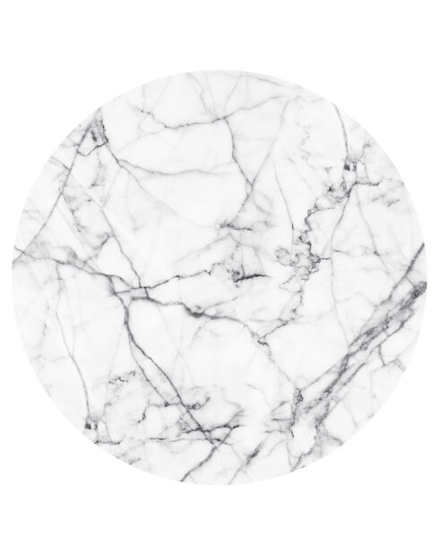 Tapis vinyle Universo marbré/blanc - D.100 cm