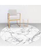 Tapis vinyle Universo marbré/blanc - D.200 cm