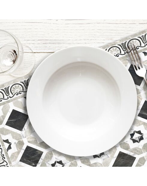 4 Sets de table Isis gris/blanc - 30x45 cm