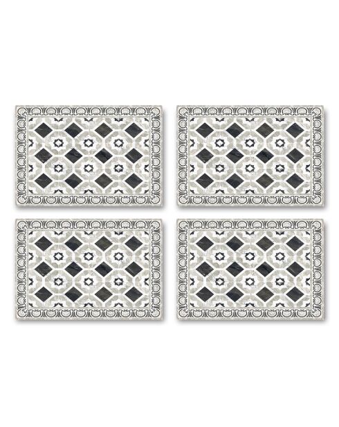4 Sets de table Isis gris/blanc - 30x45 cm