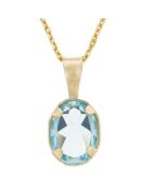 Pendentif Belle Topaze 1.51 ct or jaune