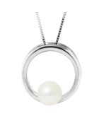 Collier Argent & Perle d'Eau Douce blanc naturel