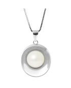 Collana in argento e perle d'acqua dolce bianche naturali