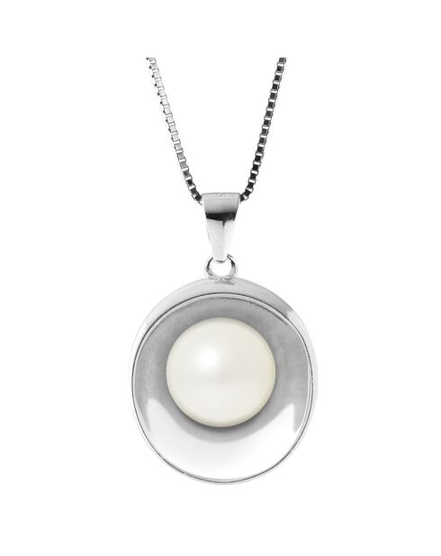 Collier Argent & Perle d'Eau Douce blanc naturel
