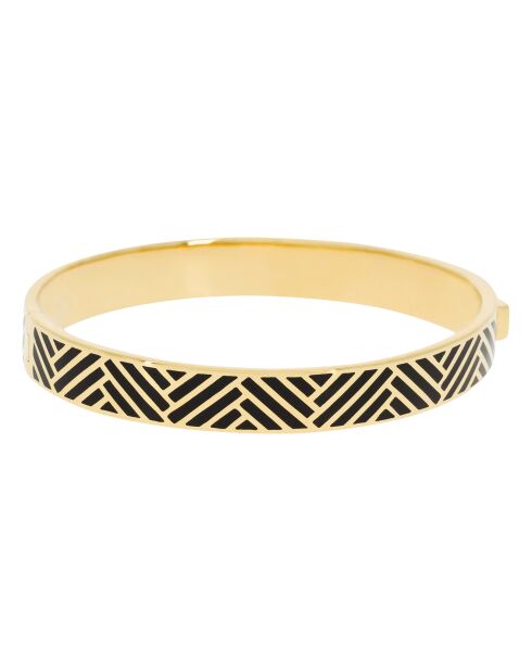 Bracelet émail en Laiton doré/noir