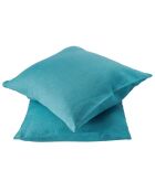 Coussin garni en Lin Ostende bleu