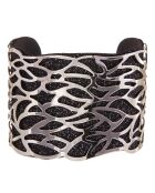 Manchette simili cuir en Laiton noire