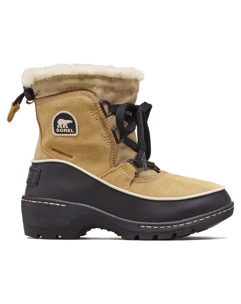 Bottines imperméables en Velours de Cuir doublure polaire Youth Torino III curry/noir