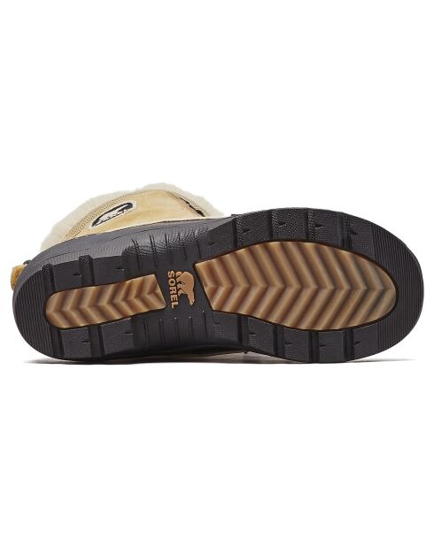 Bottines imperméables en Velours de Cuir doublure polaire Youth Torino III curry/noir