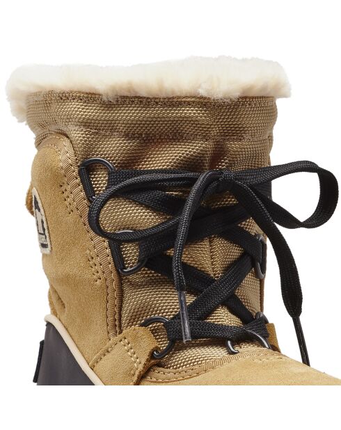 Bottines imperméables en Velours de Cuir doublure polaire Youth Torino III curry/noir