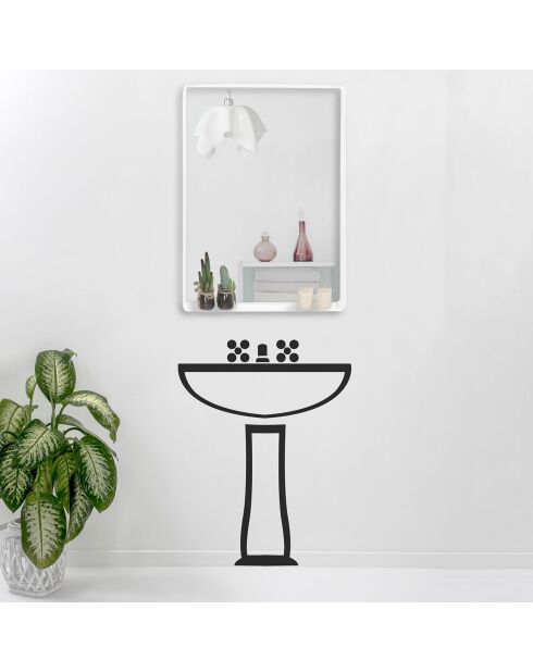 Miroir Vanitoso blanc - 50x6x70 cm