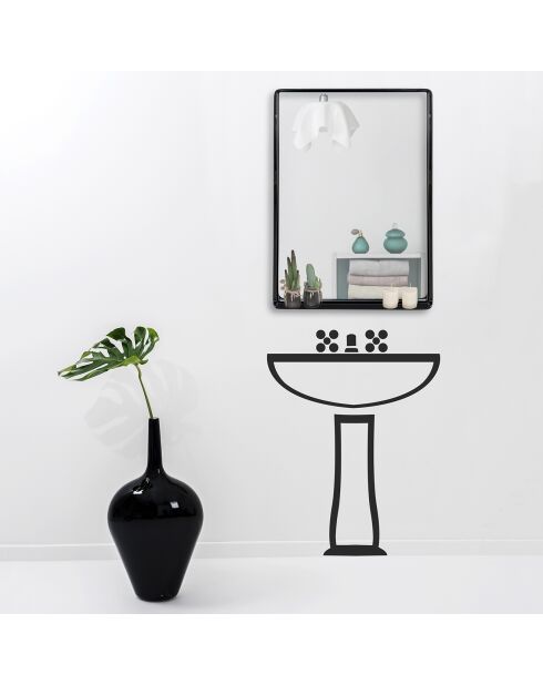 Miroir Vanitoso noir - 50x6x70 cm