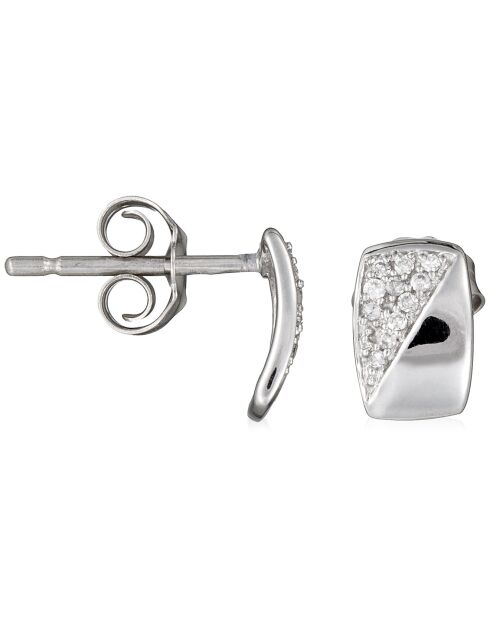 Boucles d'oreilles Diamants 0.07 ct or blanc