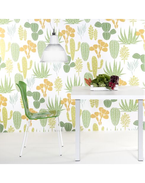 Suspension Carioca transparent/blanc - D.30xH.38 cm