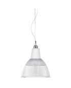 Suspension Carioca transparent/blanc - D.30xH.38 cm