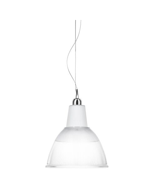 Suspension Carioca transparent/blanc - D.30xH.38 cm