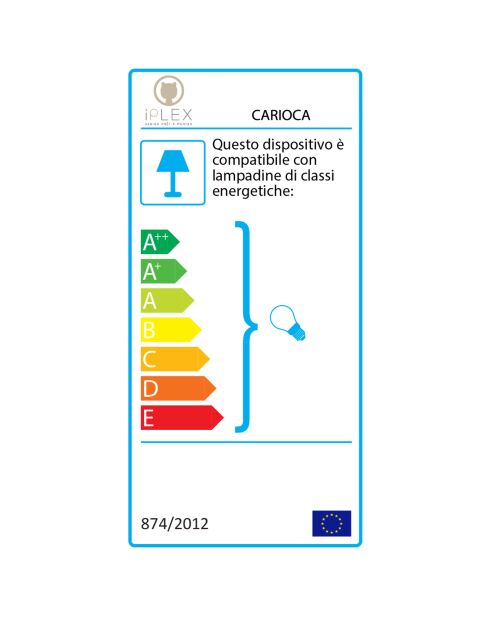 Suspension Carioca transparent/blanc - D.30xH.38 cm