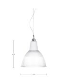 Suspension Carioca transparent/blanc - D.30xH.38 cm