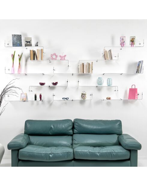 Etagére Mensola transparente - 76x25x14 cm