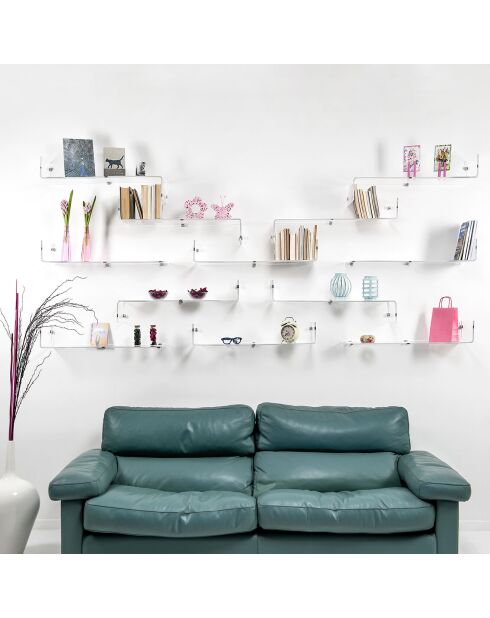 Etagère Mensola transparente - 76x24.5x27 cm