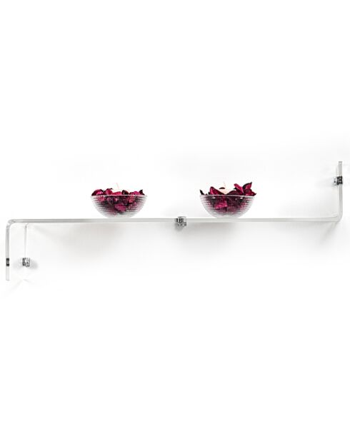 Etagère Mensola transparente - 76x24.5x27 cm