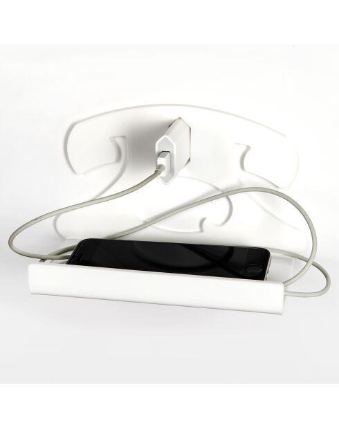 Support de téléphone Meucci blanc - 18x9.5x10 cm