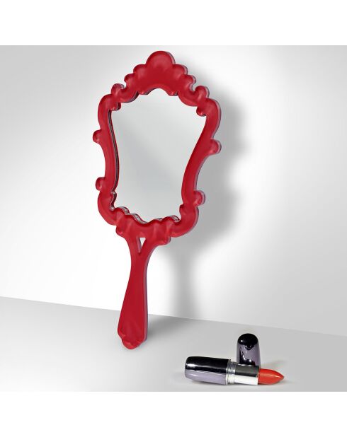 Miroir de sac à main Falpala rouge - 14x30 cm