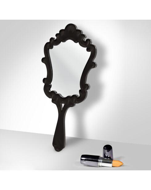 Miroir de sac à main Falpala noir - 14x30 cm
