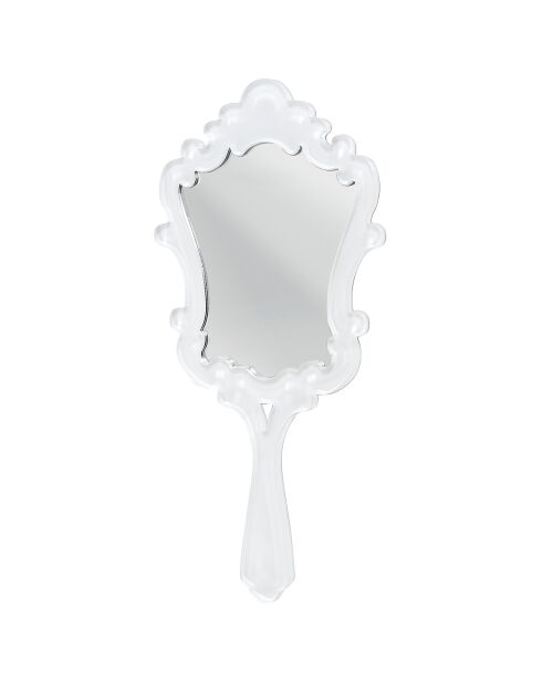 Miroir de sac à main Falpala blanc - 14x30 cm