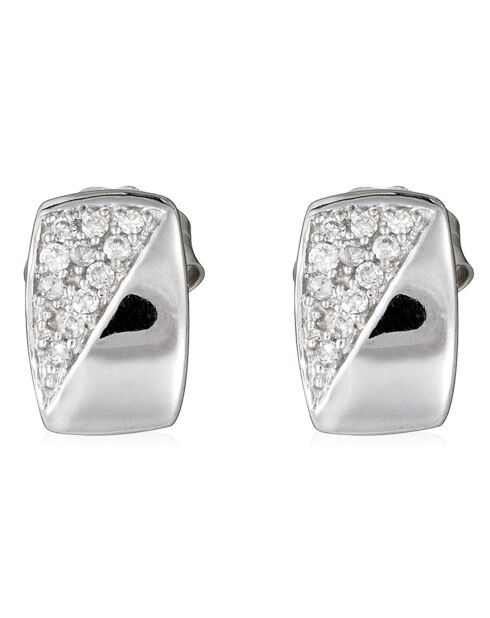 Boucles d'oreilles Diamants 0.07 ct or blanc