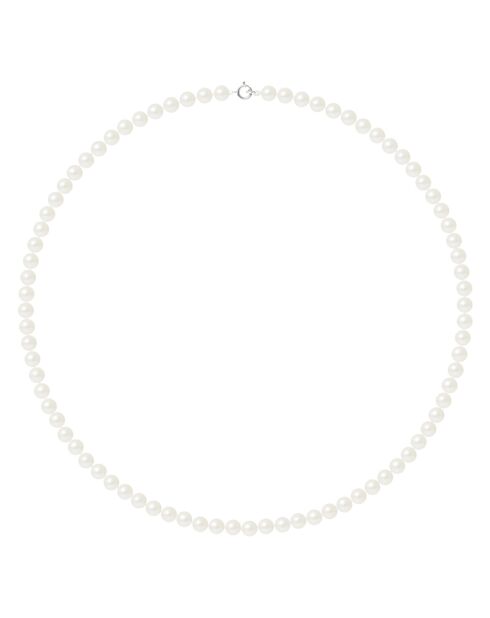 Collier Or Blanc Perles d'Eau Douce blanches