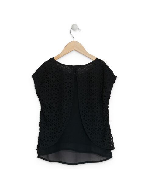 Top Tahiner in voile nero