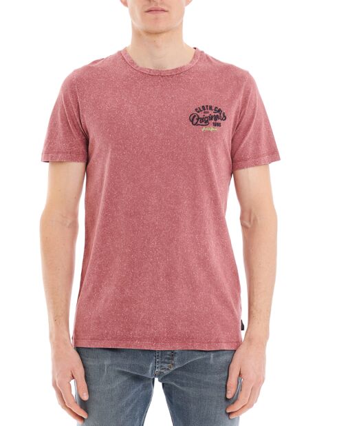 T-Shirt Jor Rick moucheté rose rouge
