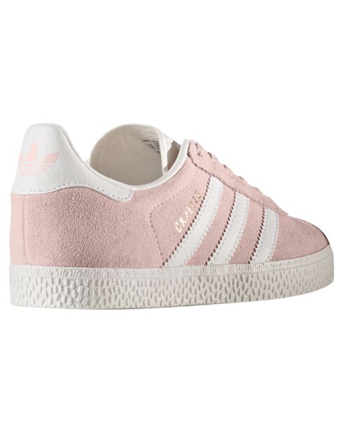 Lichtroze Gazelle C fluwelen leren sneakers